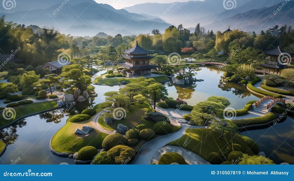 Japanese Garden Aesthetic | Chinese landscape painting, Japanese art, Japan painting